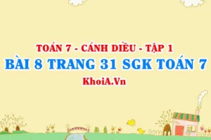 Bài 8 trang 31 SGK Toán 7 tập 1 Cánh Diều